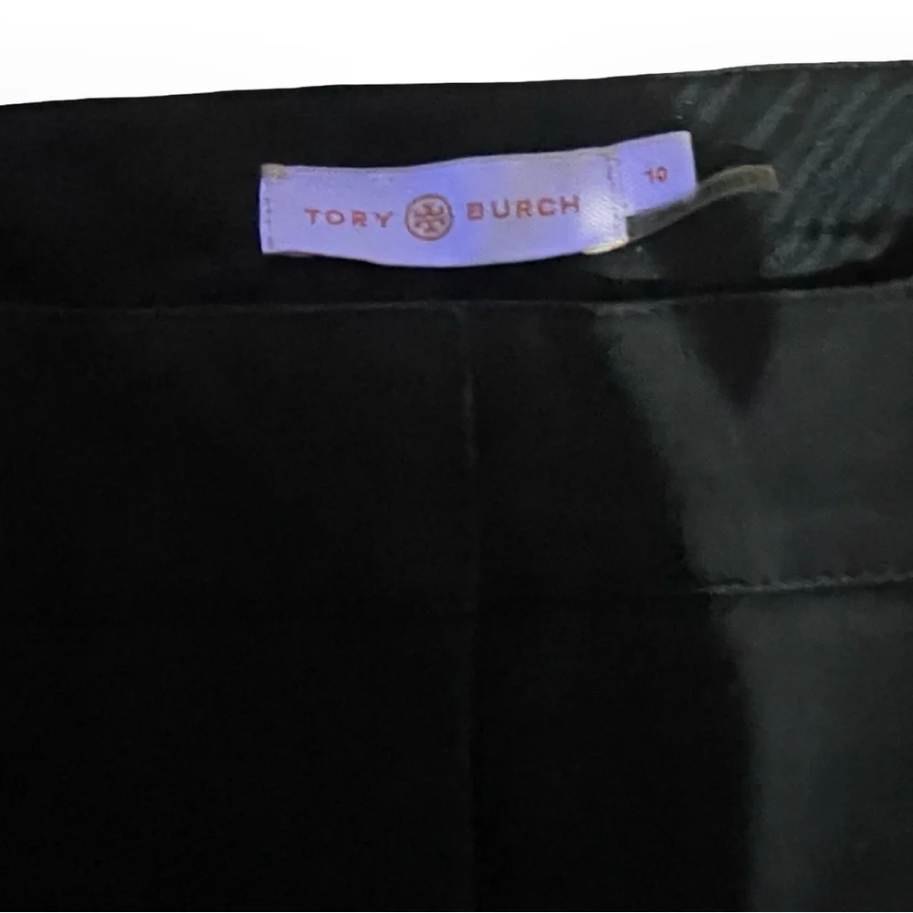 Tory Burch Capri Pants black straight‎ leg cropped size 10